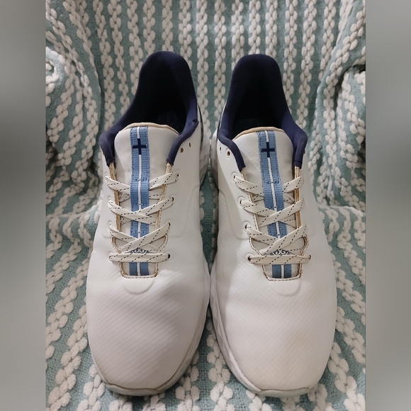 Men's G-Fore White and Blue Camo  Athletic Golf Shoes - Picture 4 of 6
